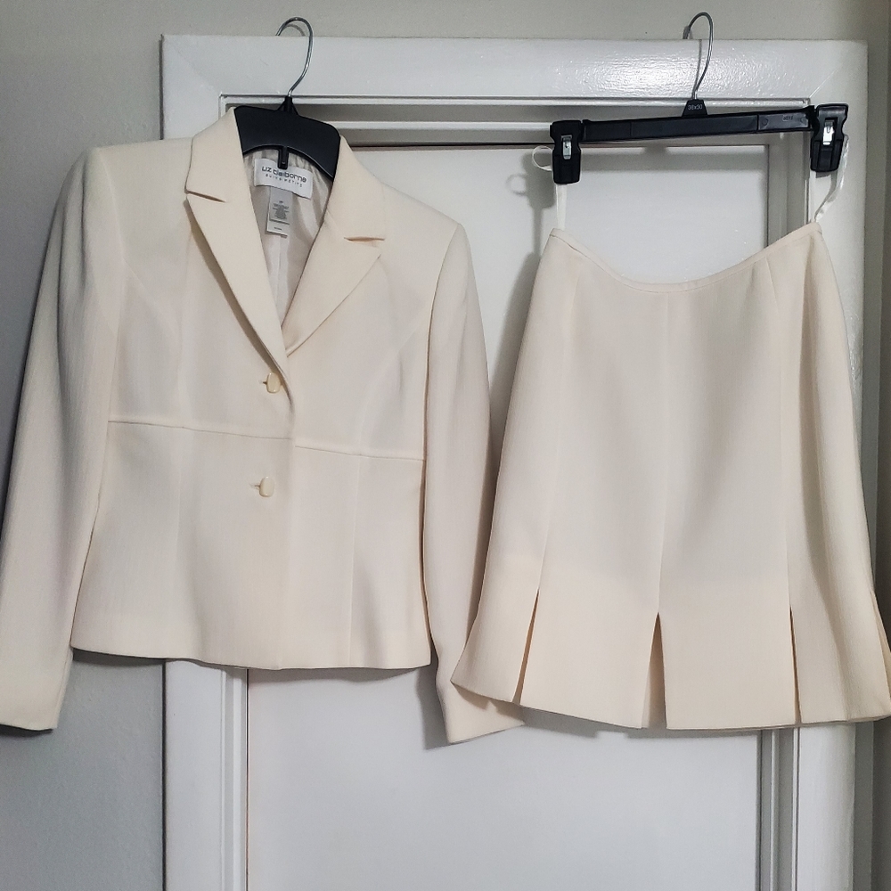 Ivory skirt suit